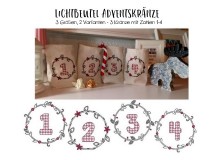 ITH Stickdatei - Lichtbeutel Adventskränze